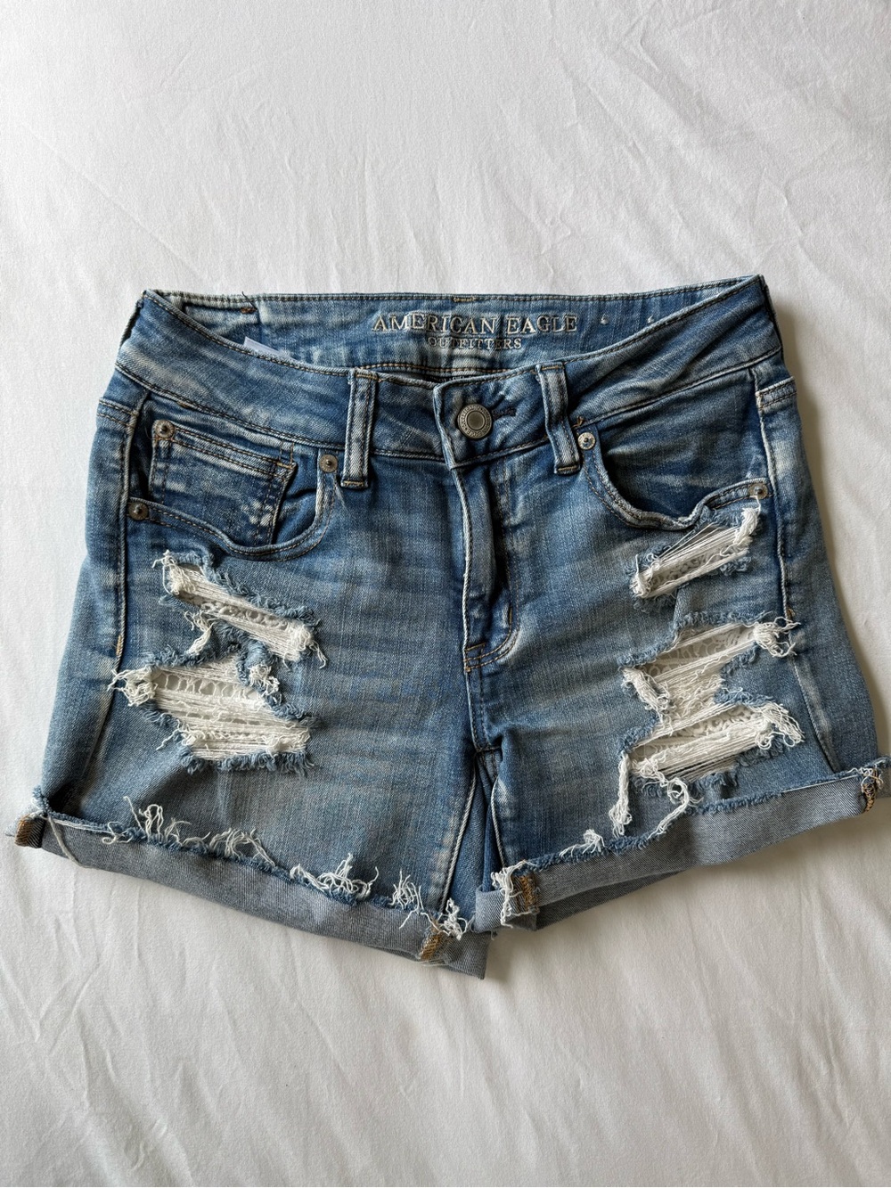 American Eagle Outfitters NEXT LEVEL Stretch Midi Shorts - Picture 2 of 11